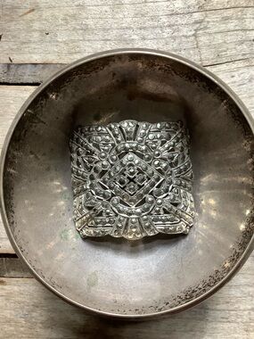 Antique Art Deco Steel Cut Rhinestone Shoe Clip